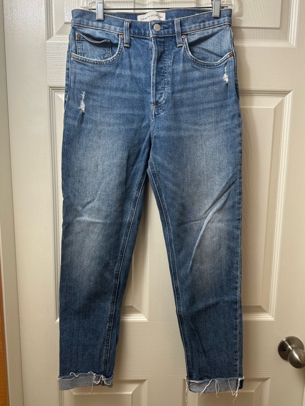 Aritzia Denim Forum Yoko High Rise Slim Size 28 Button Fly
